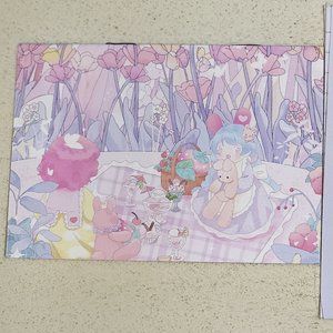 Anime girl & stuffed plush animals mini notebook notepad